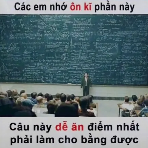 Meme toán giáo viên hỏi xong lớp im phăng phắc
