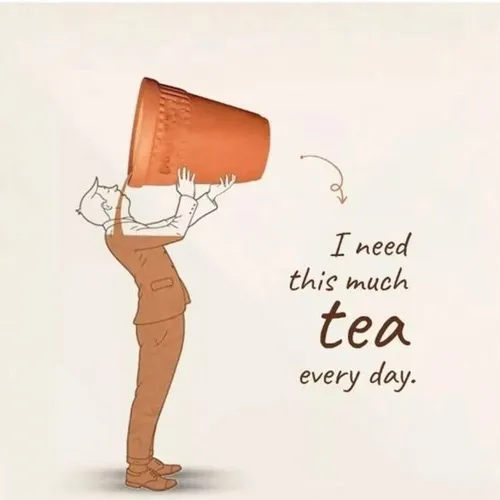 Hình troll đang nhấp ngụm trà bình thản