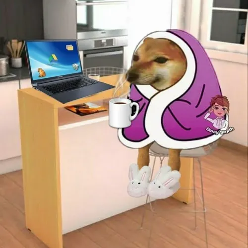 Meme uống trà mà vẫn hóng drama