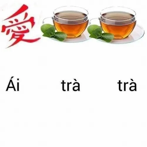 Ảnh troll nhấp trà nhìn drama nhẹ