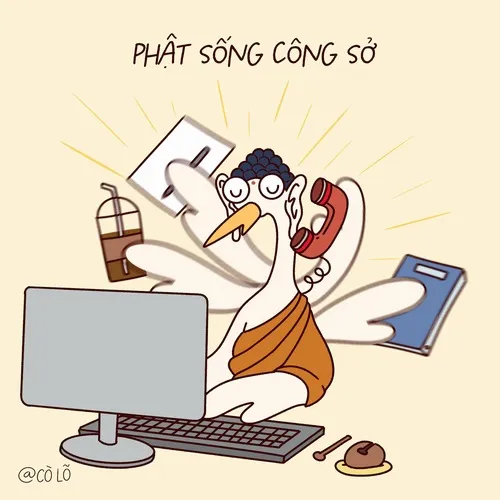 Hình chế văn phòng lạc quan trong tuyệt vọng