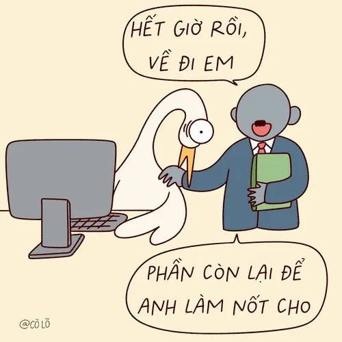 Meme hài đồng nghiệp hỏi “nghe nói nghỉ việc hả?”