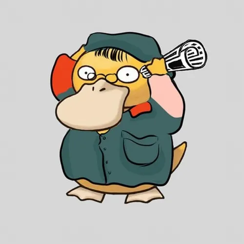 Hình chế vui vịt vàng lú kiểu đáng yêu.