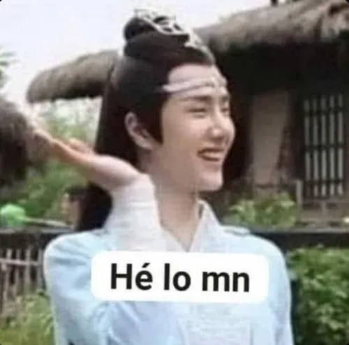 Hình troll xin chào siêu dễ thương