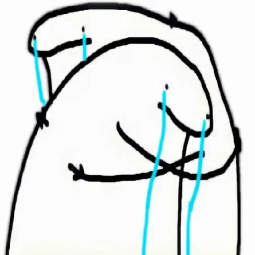 Meme người que cười lớn sau khi làm điều ngốc