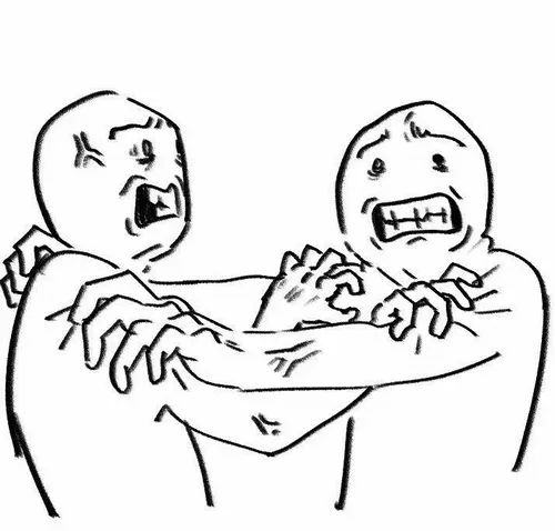 Meme người que cười méo giữa buổi sáng uể oải