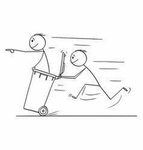 Hình vẽ que nằm ngửa giữa đống giấy tờ