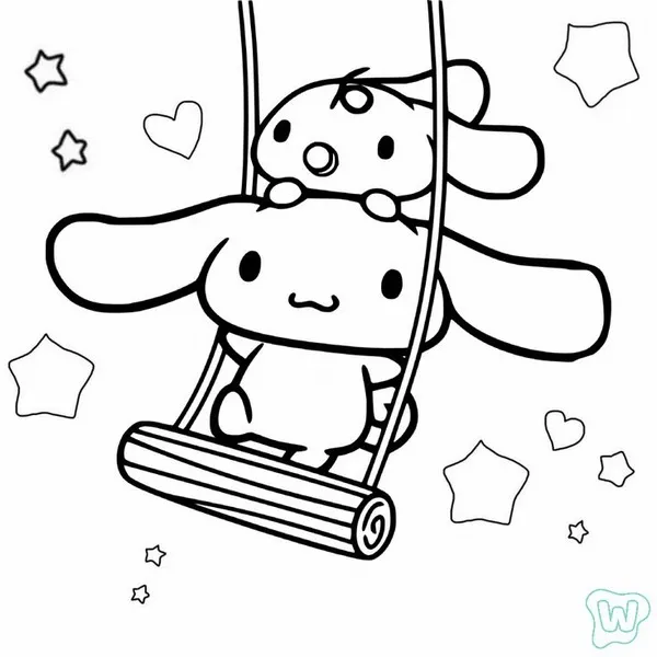 Trang tô màu Cinnamoroll rèn luyện sự tập trung cho bé