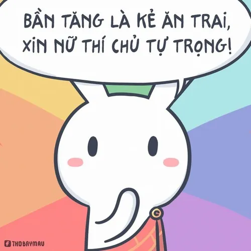 Ảnh vui Thỏ Bảy Màu lươn lẹo dễ thương