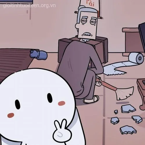 Meme chế ông Năm lườm Thỏ nhìn mắc cười