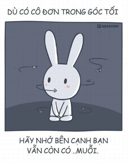 Ảnh chế Thỏ Bảy Màu mặt ngố cực buồn cười