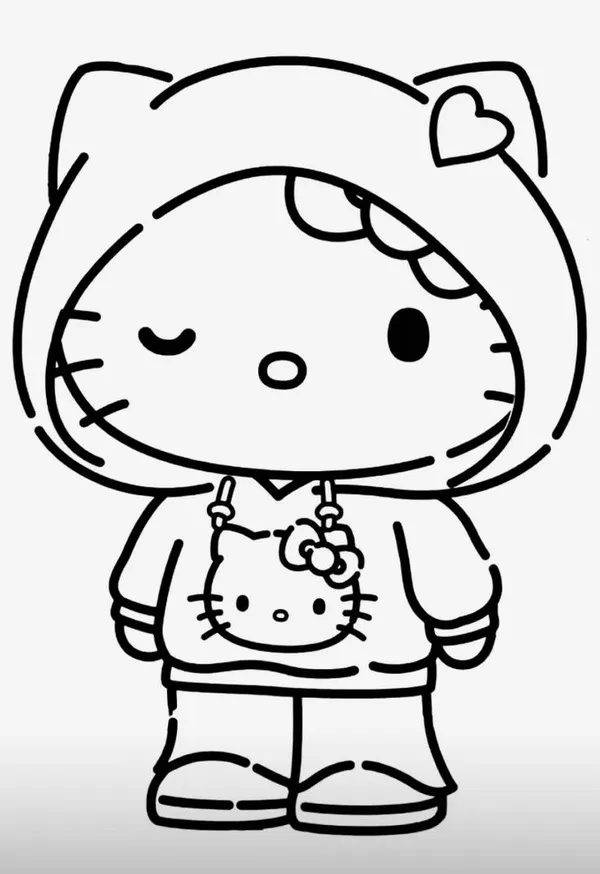 Ý nghĩa giáo dục ẩn chứa trong tranh tô màu Hello Kitty