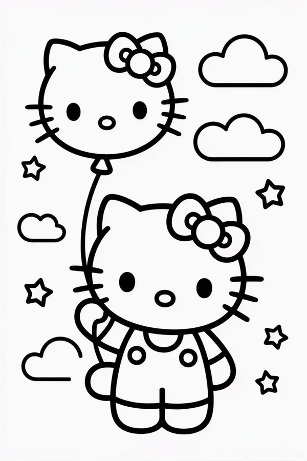 Ý nghĩa cảm xúc sâu sắc trong từng bức tranh tô màu Hello Kitty
