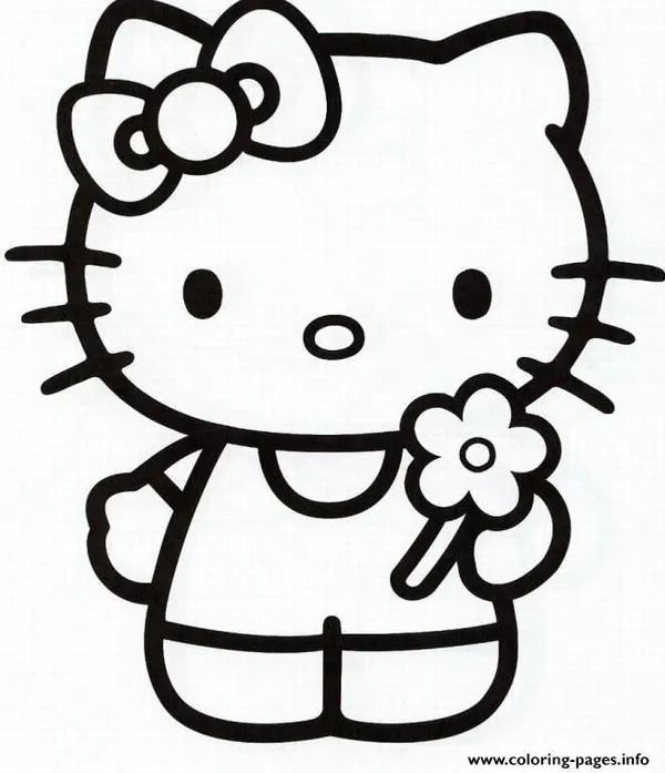 Hoạt động tô màu Hello Kitty trồng cây trong chậu