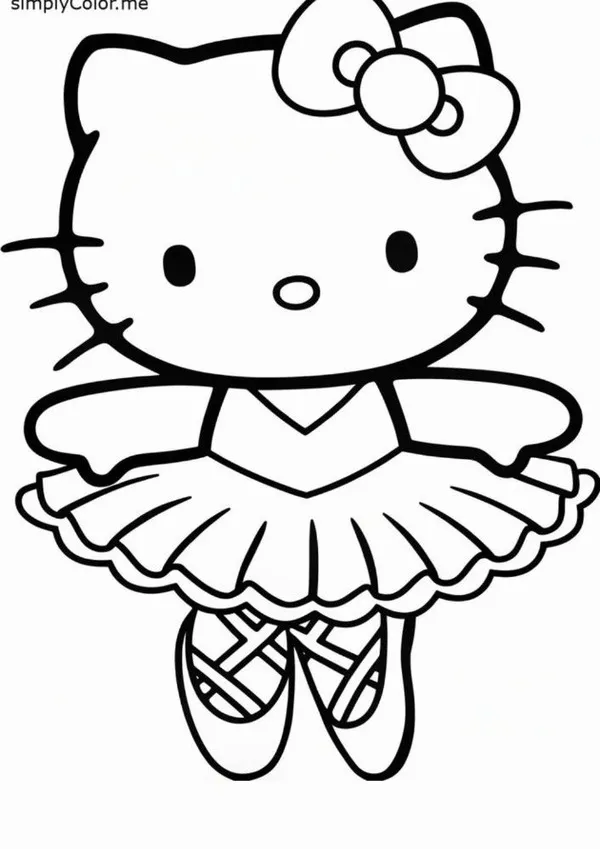 Hoạt động tô màu Hello Kitty giúp bé thư giãn và tập trung