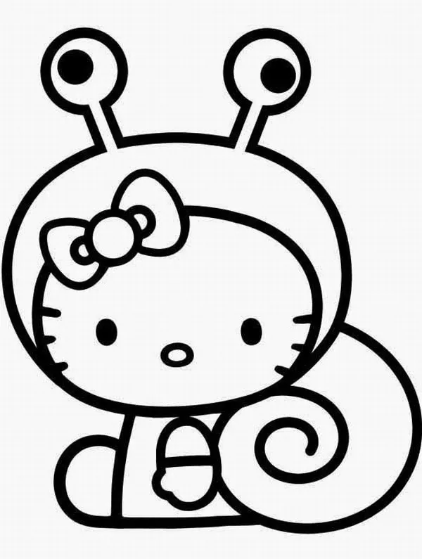 Tô màu sáng tạo Hello Kitty trong vườn hoa xuân