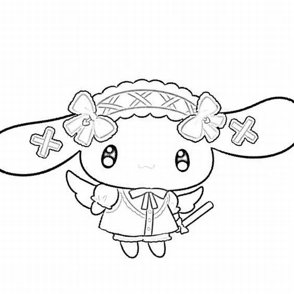 Hình tập tô Cinnamoroll giúp bé rèn sự kiên nhẫn