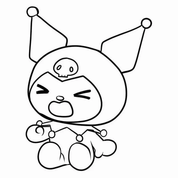 Tranh tập tô Kuromi đáng yêu cho bé thích chủ đề lễ hội ma.