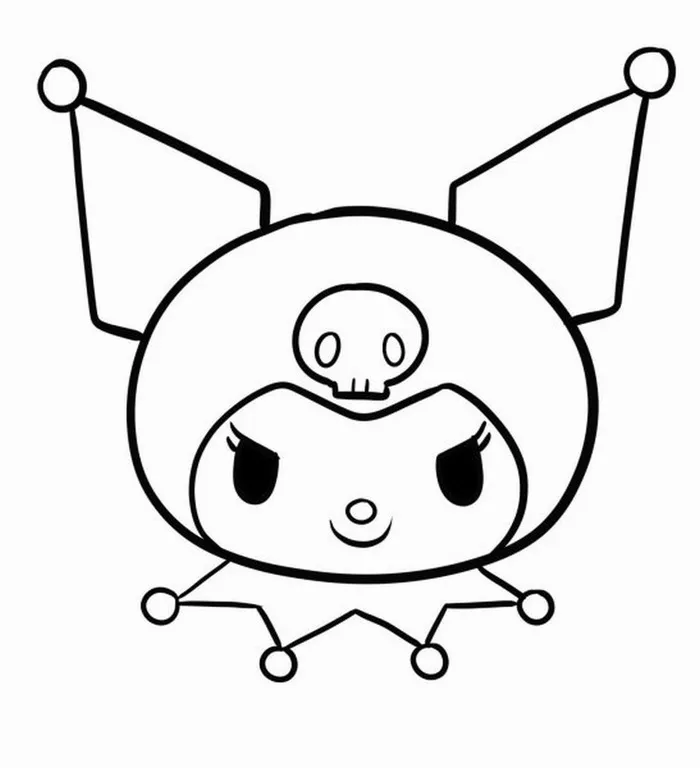 Trang tập tô Kuromi cùng bí ngô, nến và bầu trời sao lung linh.