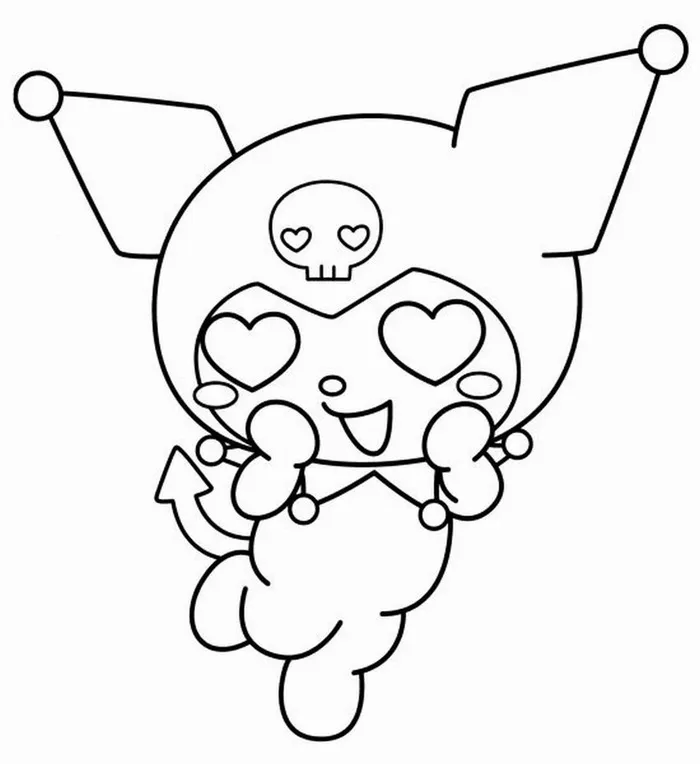 Trang tập tô Kuromi Halloween cho trẻ phát triển cảm xúc sáng tạo.