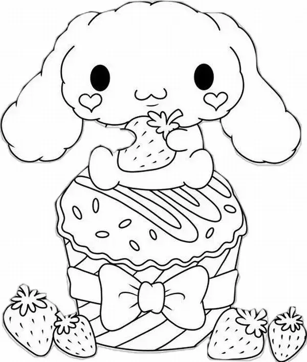 Hình tập tô Cinnamoroll đeo nơ vàng vui tươi