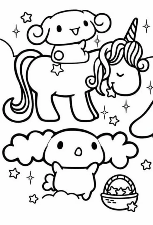 Trang tô màu Cinnamoroll tạo phong cách riêng cho trẻ