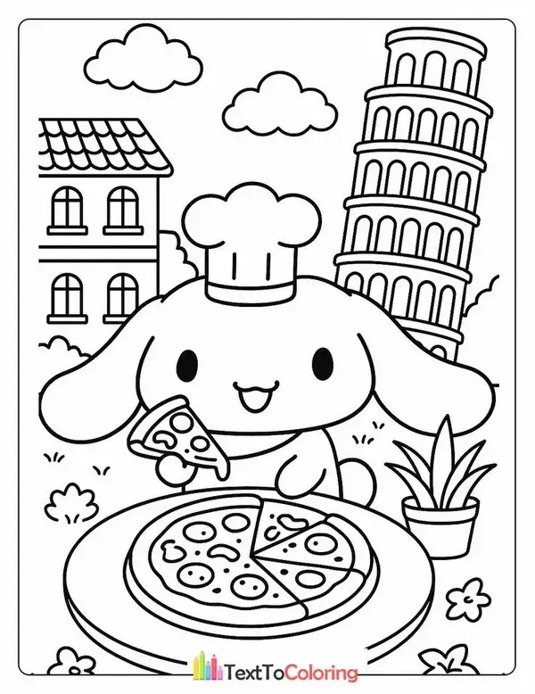 Hoạt động tô màu Cinnamoroll phát triển sáng tạo trẻ nhỏ cho trẻ