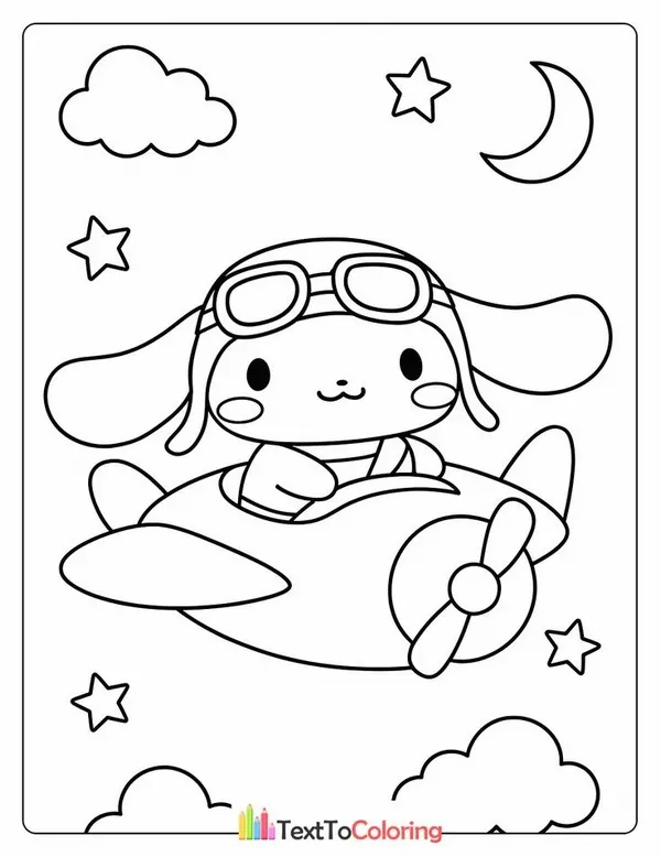 Hình tô màu chú Cinna chọn váy pastel nhẹ nhàng