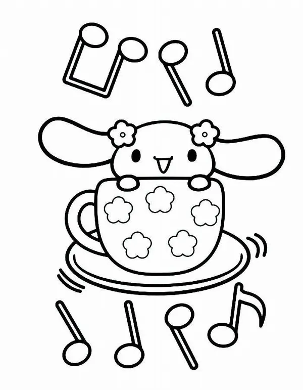 Hoạt động tô Cinnamoroll giúp trẻ rèn kiên nhẫn