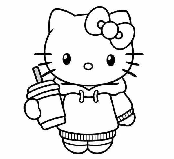 Ngập tràn sắc hồng với bộ tranh tô màu Hello Kitty đáng yêu nhất cho bé