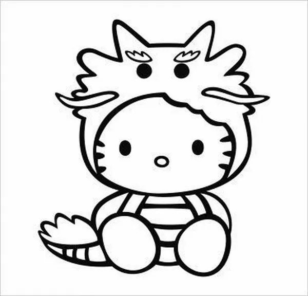 Hình tập tô cô mèo trắng đi xe đạp hồng