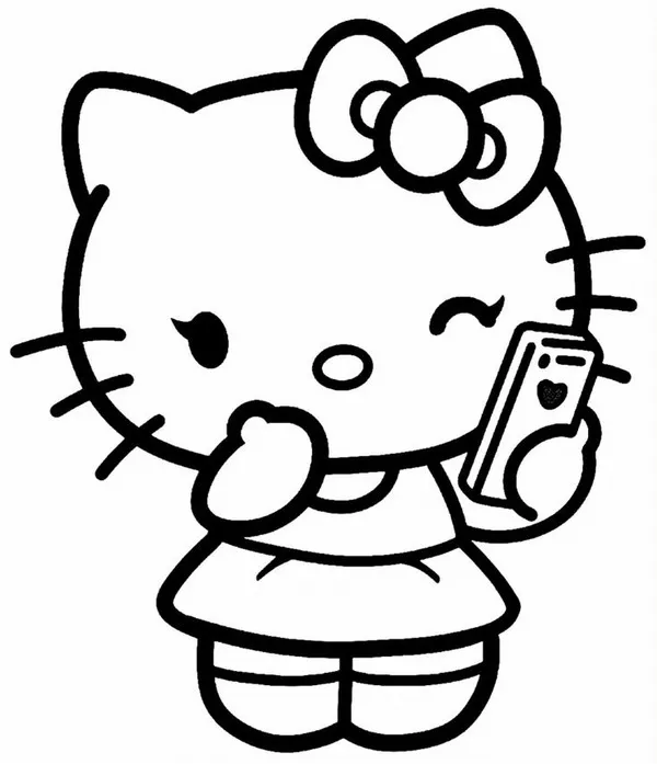 Tô màu vui Hello Kitty chơi với bóng biển