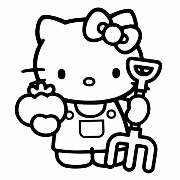 Hình tập tô Hello Kitty nấu súp nóng hổi