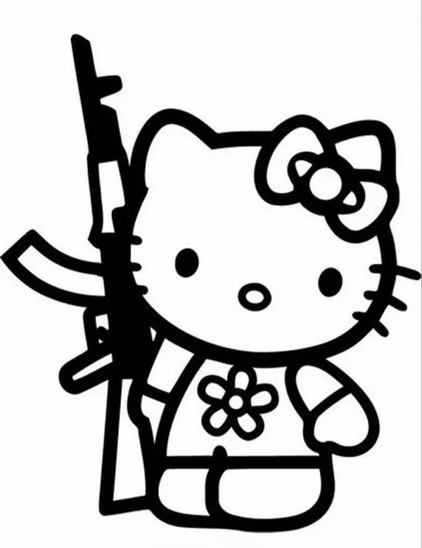 Tranh tô màu Hello Kitty kèm mẹo phối màu sáng tạo cho bé