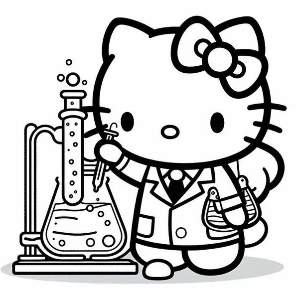 Tô màu sáng tạo Kitty và Kuromi siêu đáng yêu