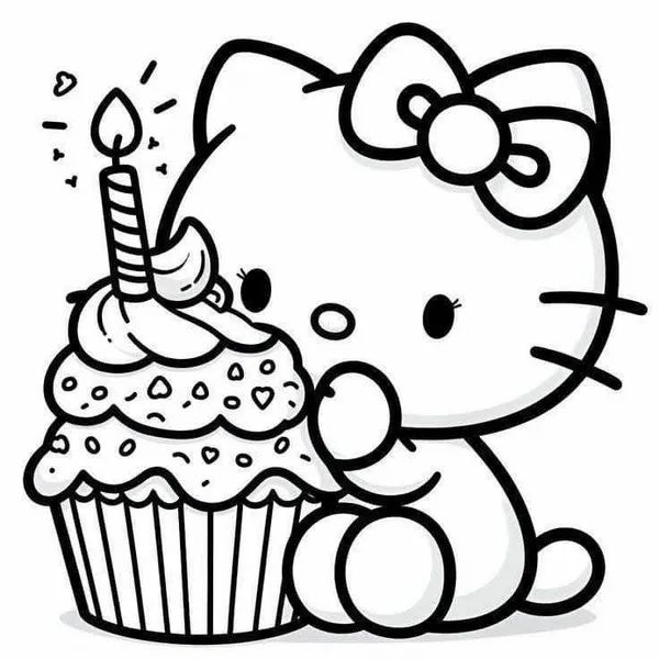 50 Tranh tô màu Hello Kitty Album 2 siêu dễ thương mới nhất cho bé yêu tha hồ sáng tạo