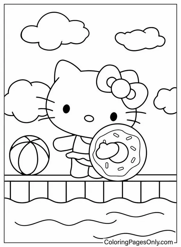 Hình tập tô Kitty và Cinnamoroll cùng uống trà
