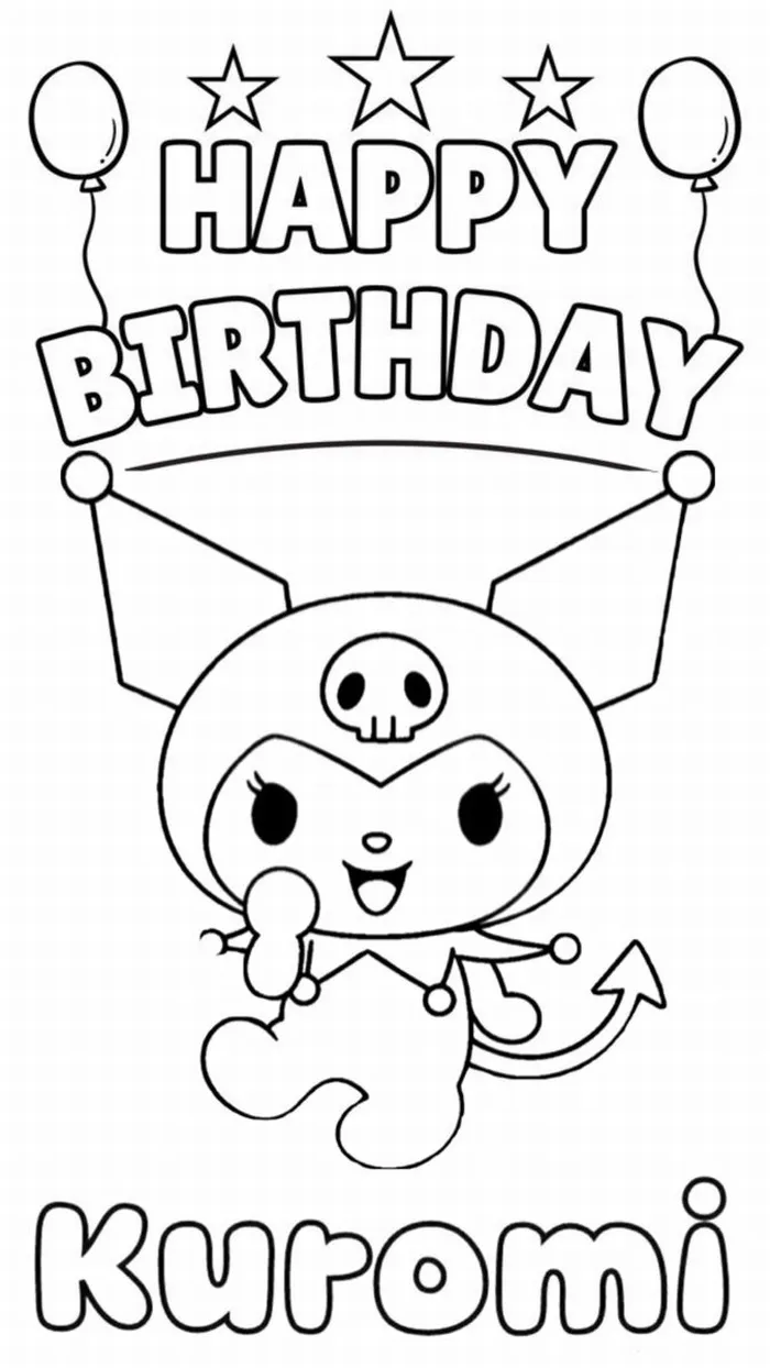 Hoạt động tô Kuromi rèn khả năng chọn màu theo cảm xúc cá nhân.