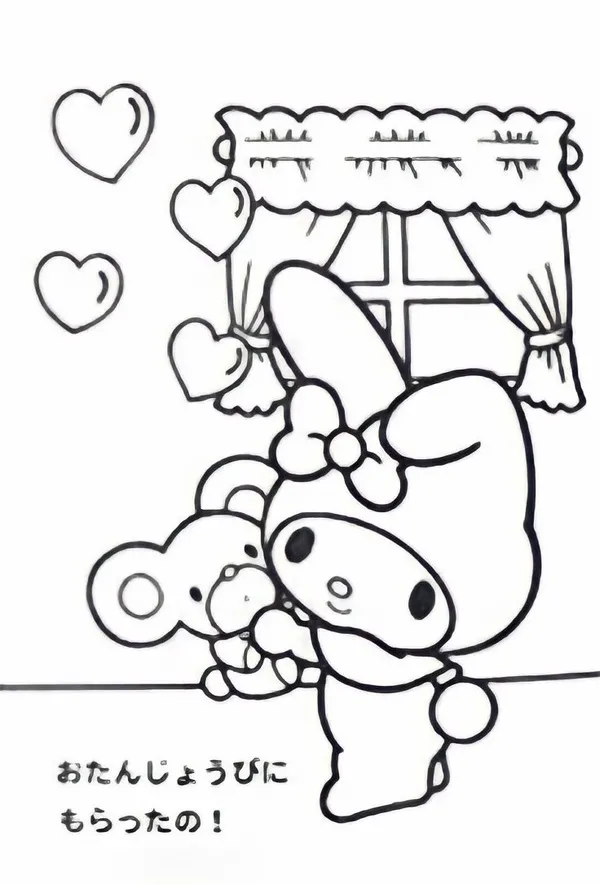 Tô màu sáng tạo My Melody với cầu vồng rực rỡ cho trẻ