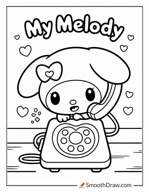 Hoạt động tô màu thỏ hồng pastel phong cách Nhật đáng yêu