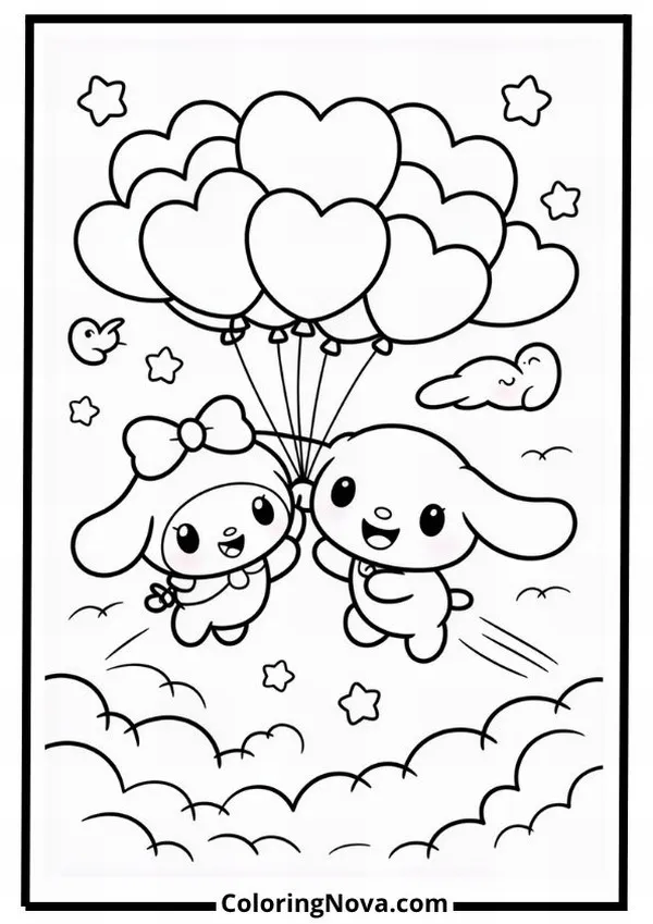 Bộ tranh tô màu My Melody siêu dễ thương, tải miễn phí và in ngay tại nhà