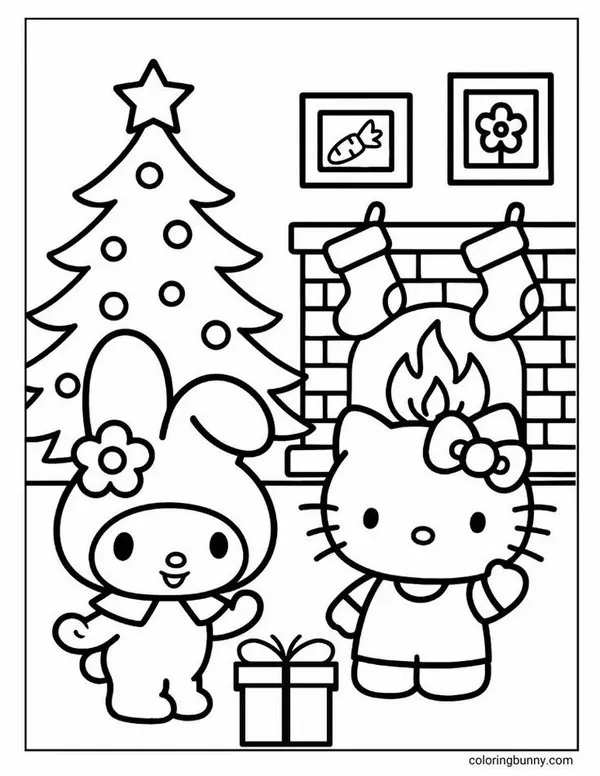 Sưu tập tranh tô màu My Melody phong cách kawaii giúp bé thỏa sức sáng tạo