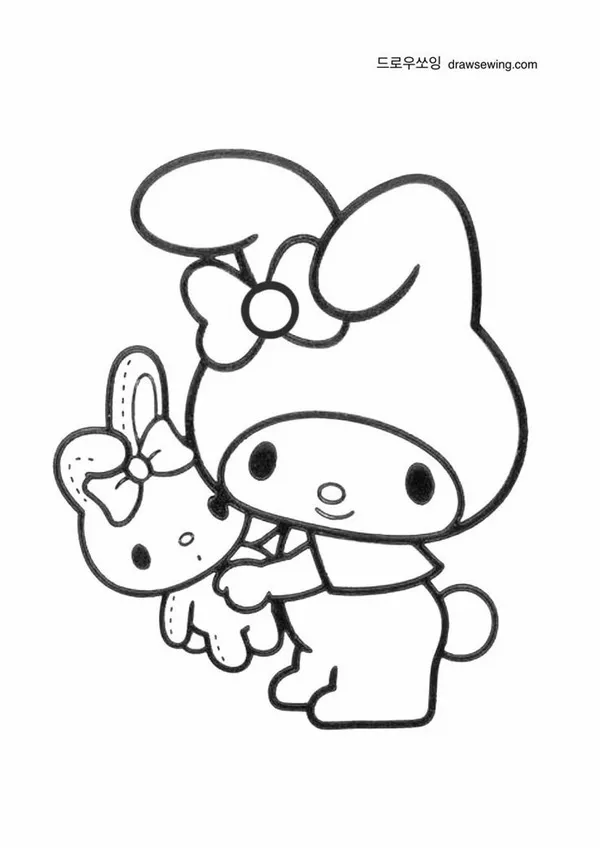 Tranh tô màu My Melody phát triển tư duy sáng tạo và kỹ năng xã hội cho trẻ