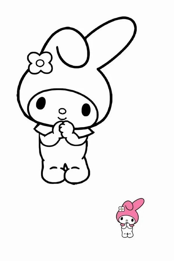 Tranh tô màu My Melody dễ thương giúp bé phát triển kỹ năng tay và óc sáng tạo Tranh tô màu My Melody dễ thương giúp bé phát triển kỹ năng tay và óc sáng tạo