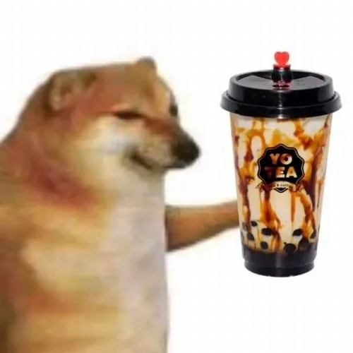 Meme uống trà sữa chill trên ban công