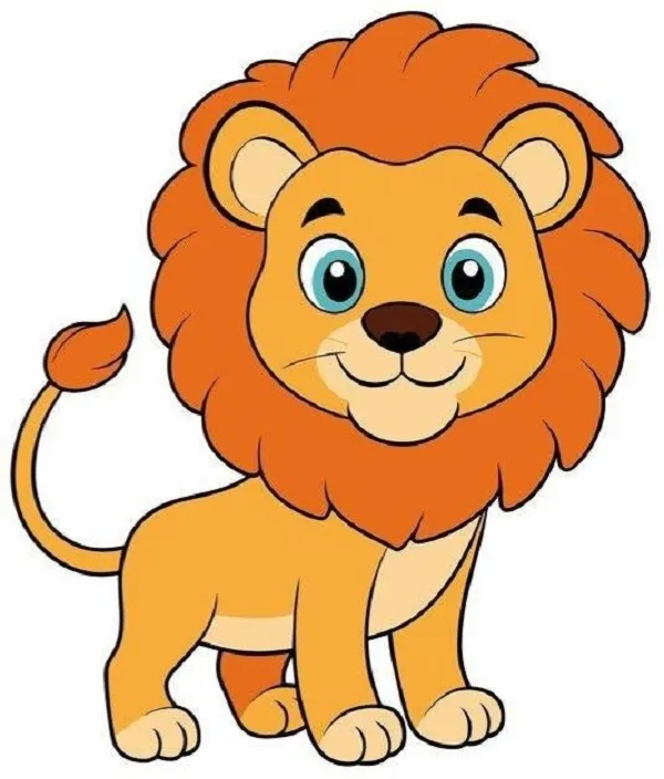 Hình tô màu sư tử đáng yêu cho bé yêu thích động vật