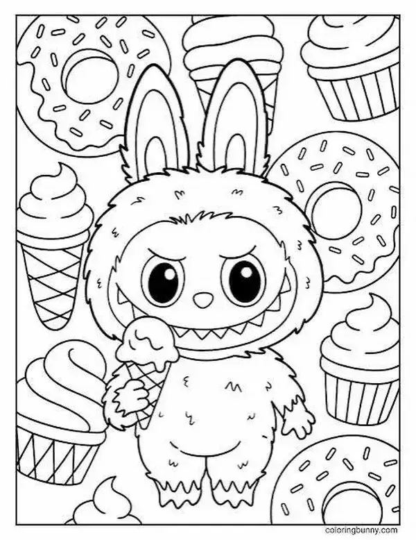 Album 2 Tranh Tô Màu Labubu siêu cute dễ thương cho bé và fan The Monsters