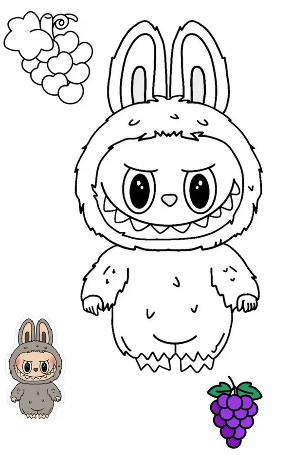 Trang tô Labubu hóa thân thành họa sĩ cười rạng rỡ