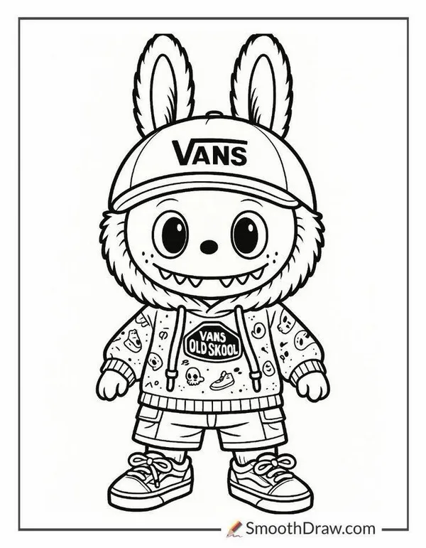 Trang tô Labubu cùng bạn gấu chơi trò đuổi bắt