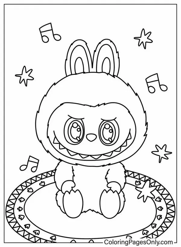 Trang tô Labubu đi học với cặp sách nhỏ xinh